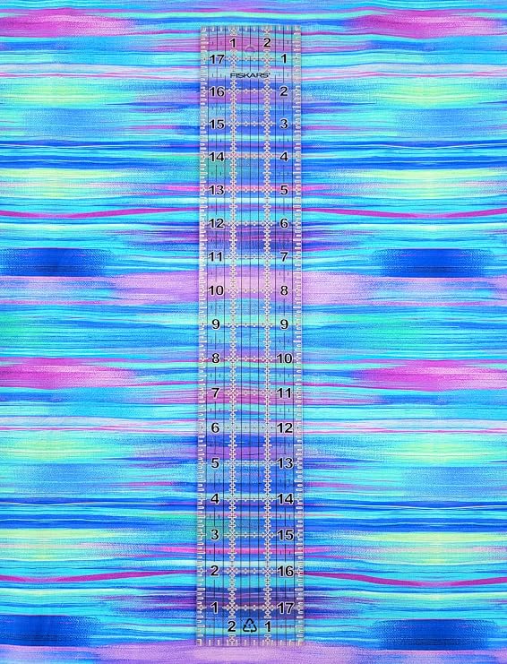 Timeless Treasures Bellagio Purple, Blue, and Green Stripe Cotton Fabric by The Yard