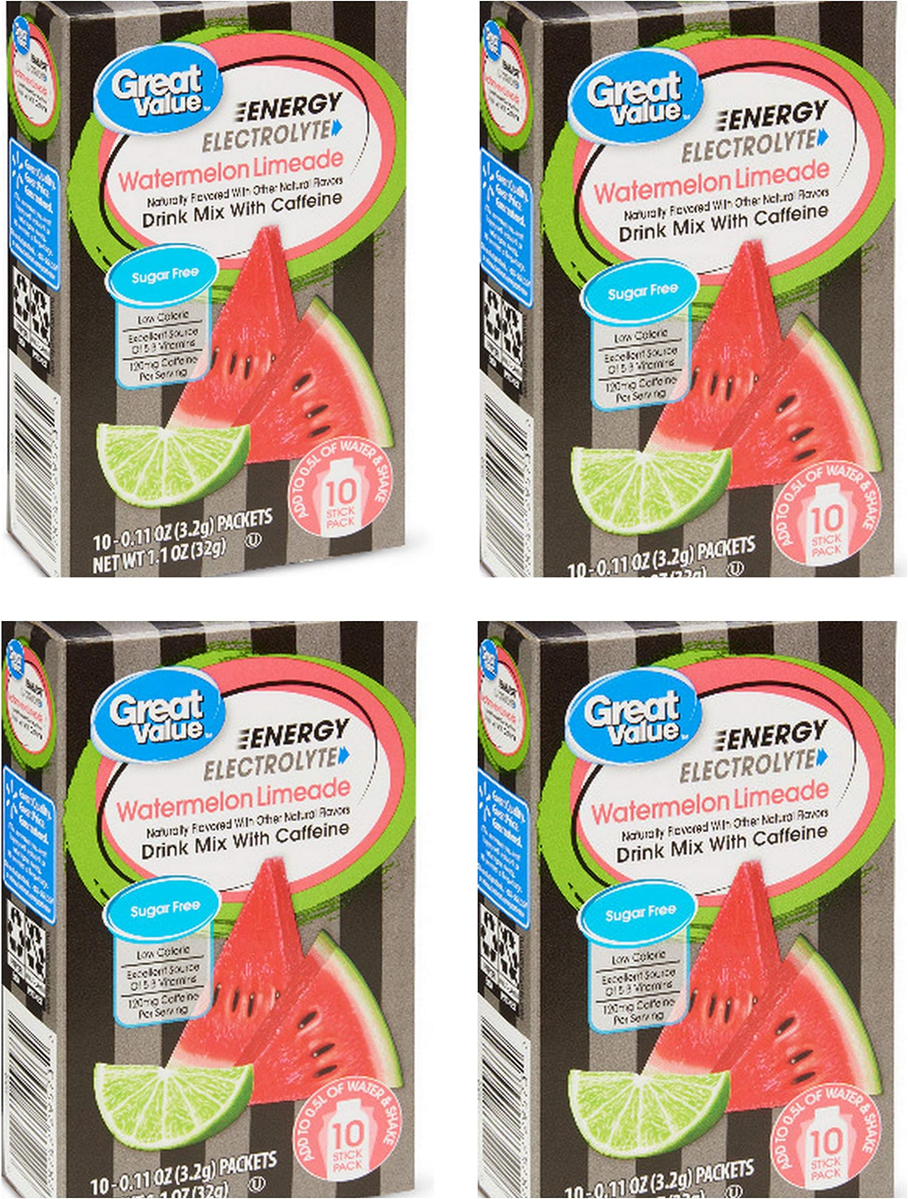 Great Value Energy Drink Mix (Dragon Fruit, 10 ct, Pack of