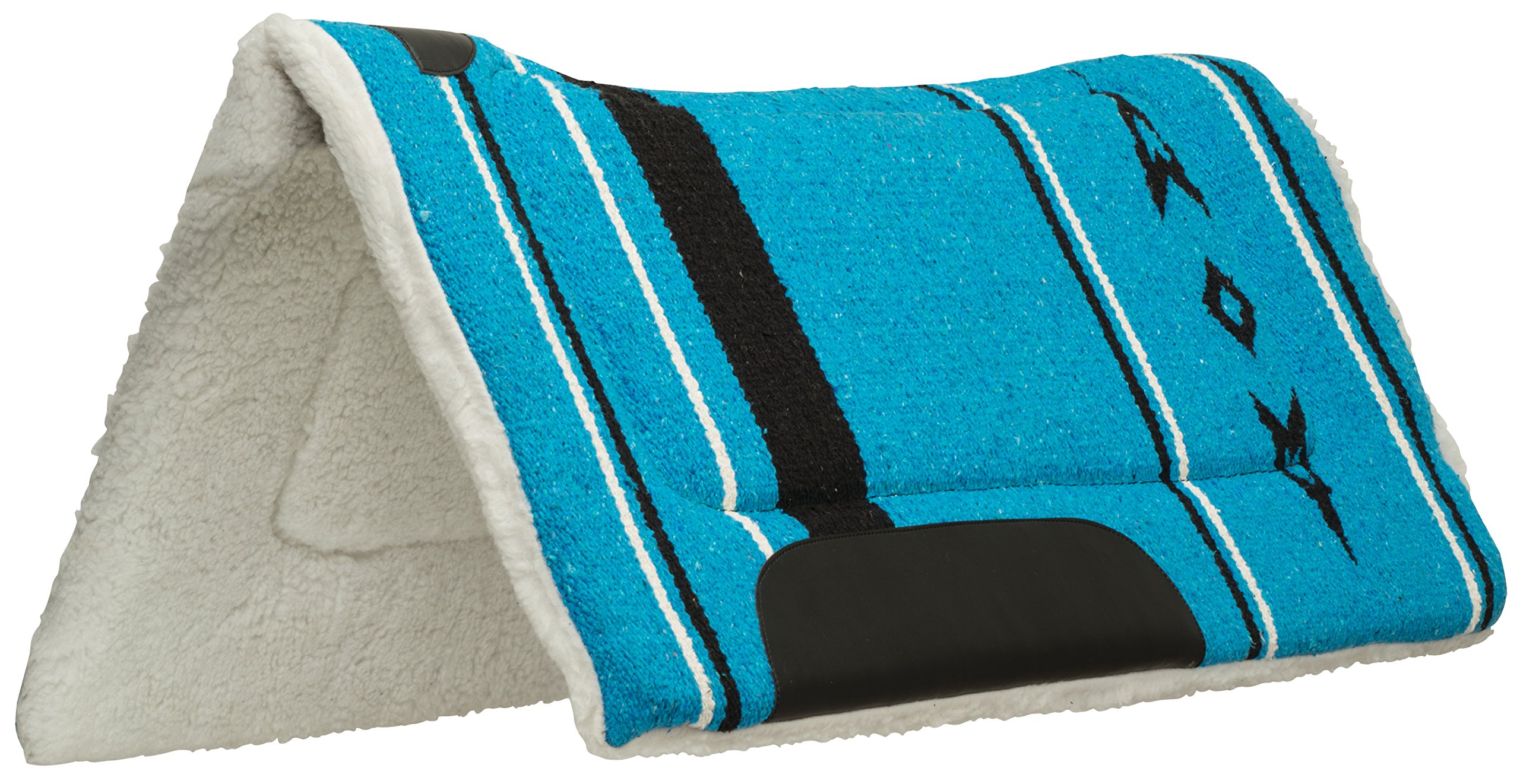 Weaver Equine 32" x 32" Contoured Acrylic Horse Saddle Pad, Shock Absorbing Western Saddle Pad for Protection, Durable Equine Supplies, ‎Burgundy/Navy