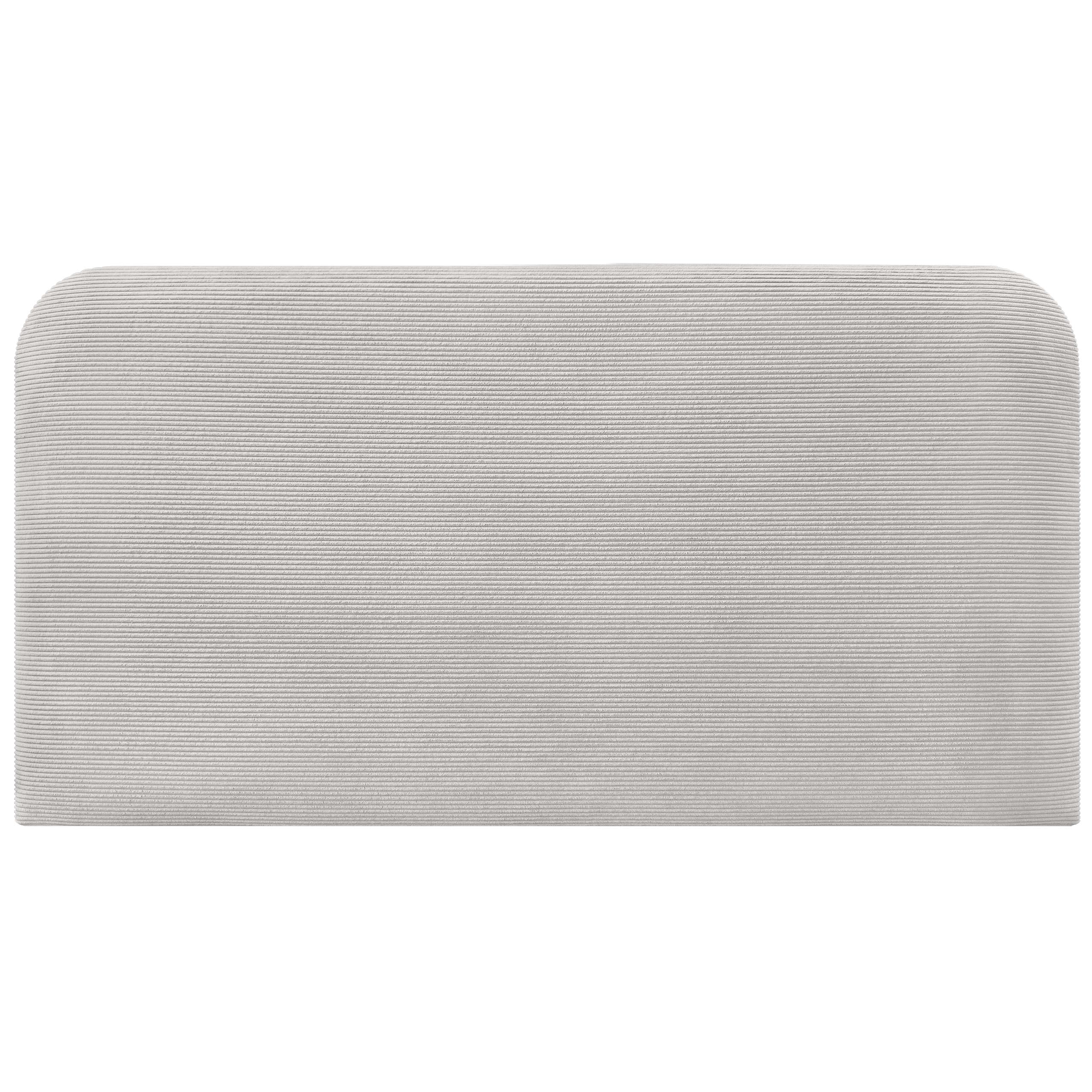 DHOME Cabecero Tapizado Liso Curvo Pana Premium 70cm Altura para Pared Acústicos Cabeceros Absorbentes Cabezal Cama Dormitorio (Blanco Hueso, 145cm)