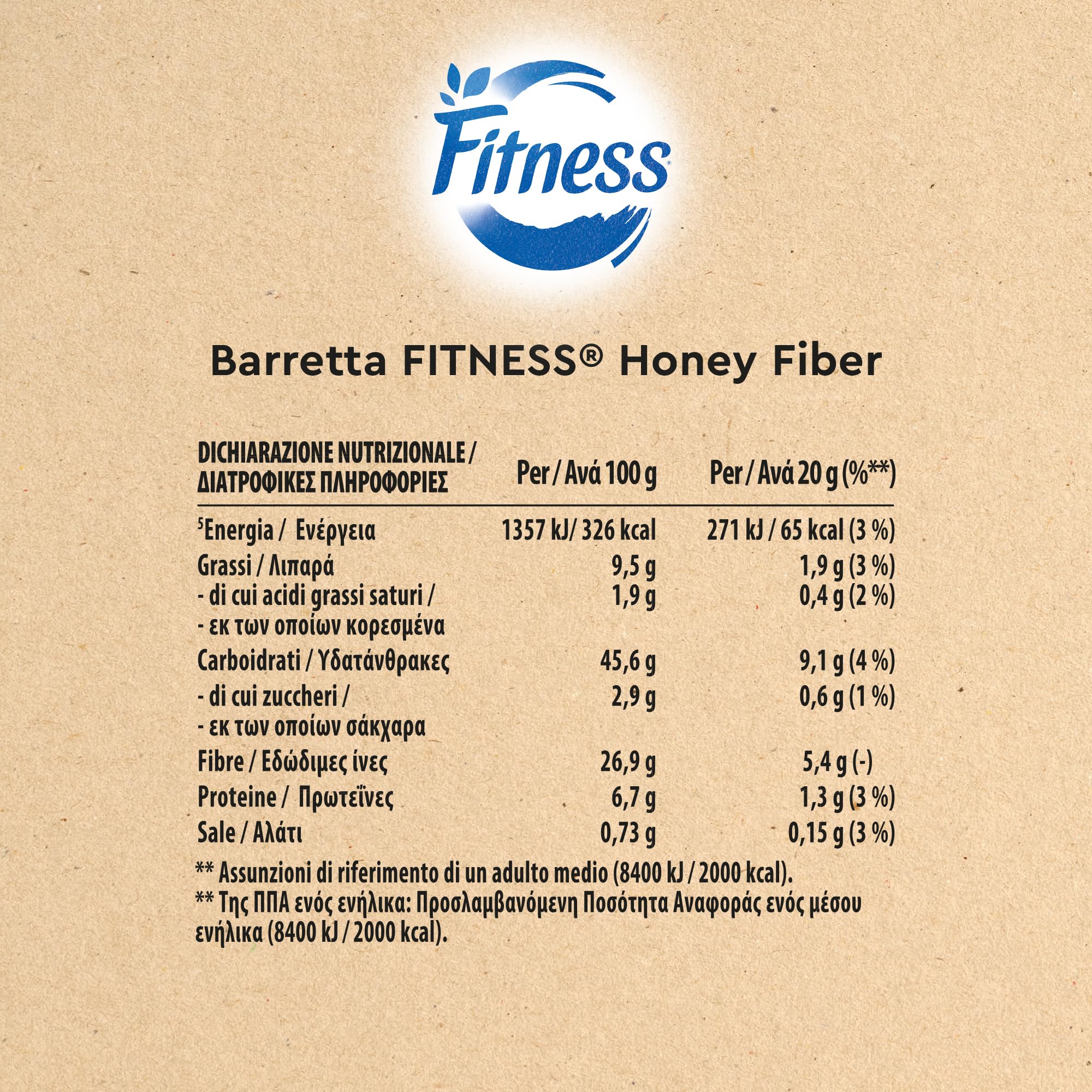 FITNESS Barritas Fibra 4x20g
