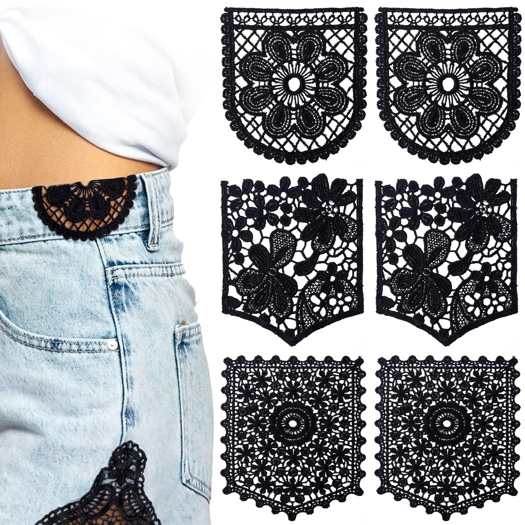 Lace Waist Extender for Jeans, Vintage Sewing Fastener Waistband Extenders
