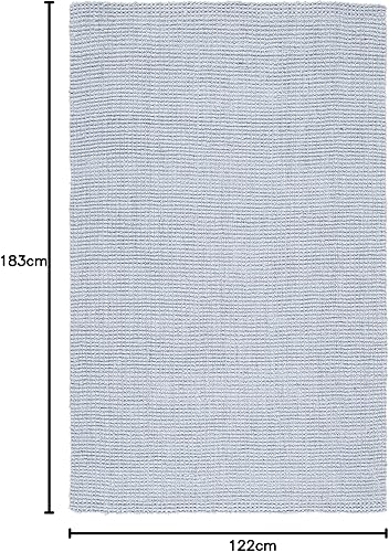 Vista 58 de Safavieh Natural Fiber Collection NF747A tapete de yute natural tejido a mano (5" x 8"), Yute, Natural Natural,Blanque/Marfil,Gris