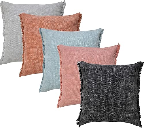 Miniatura 5 de Trade AM Ox Bay - Funda de almohada de algodón orgánico sólido, 20 x 20 pulgadas, color azul