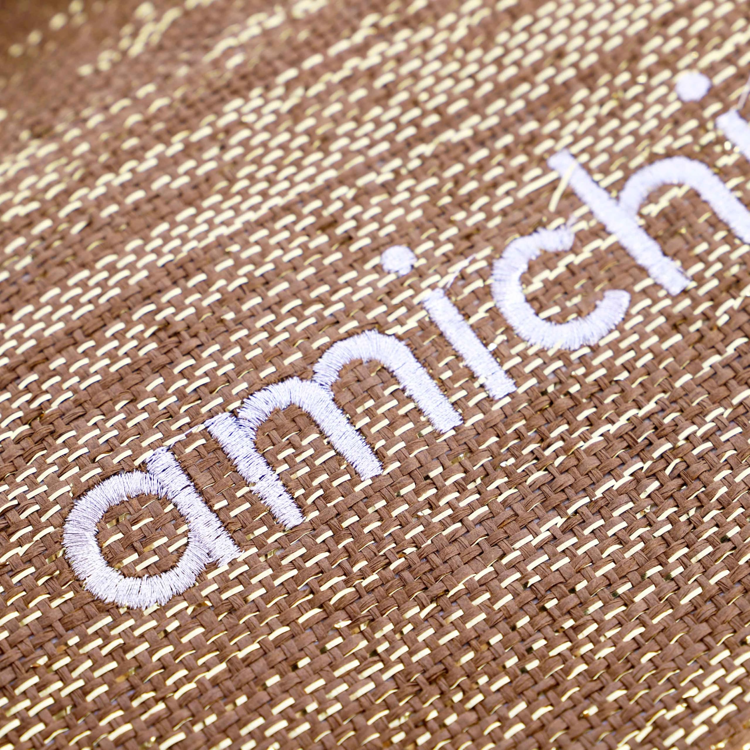 AMICHI - Bolso shopper mujer - Bolso mujer de rafia diseño artesanal para verano, Miramar