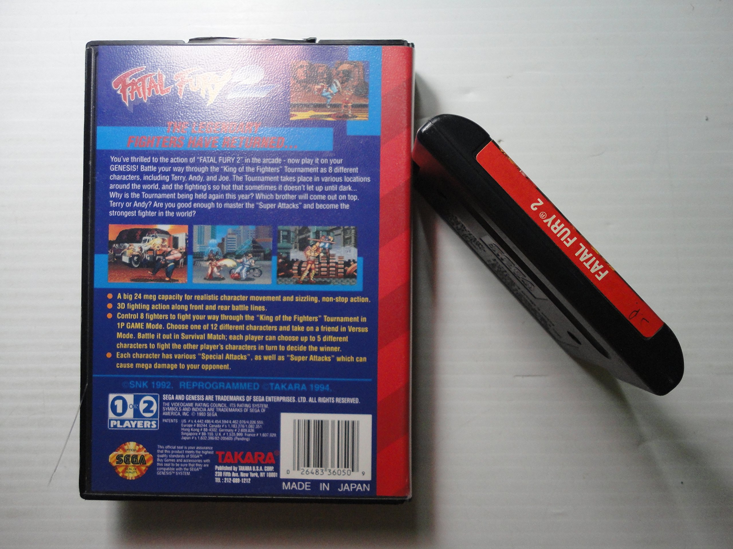 Jeu Fatal Fury Sur SEGA Genesis / Mega Drive - Bon état - Jeu De Combat