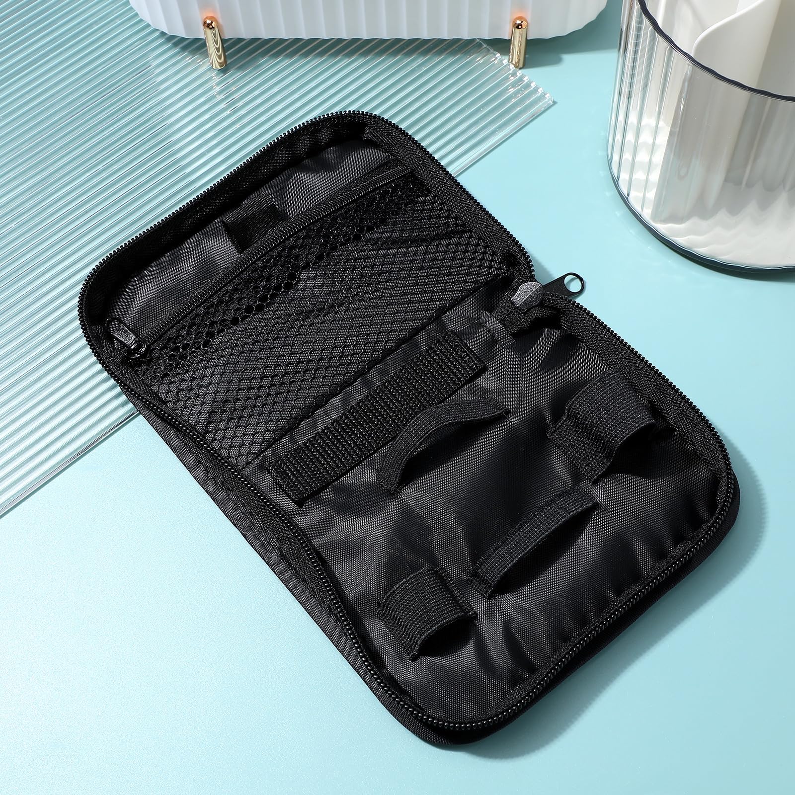 Misuratore Protezione Contro Urti 2 Pezzi di per Glicemia Custodia Stili Oxford Stili Chiusura a Zip, Facile da Trasportare Viaggi e Trasferte
