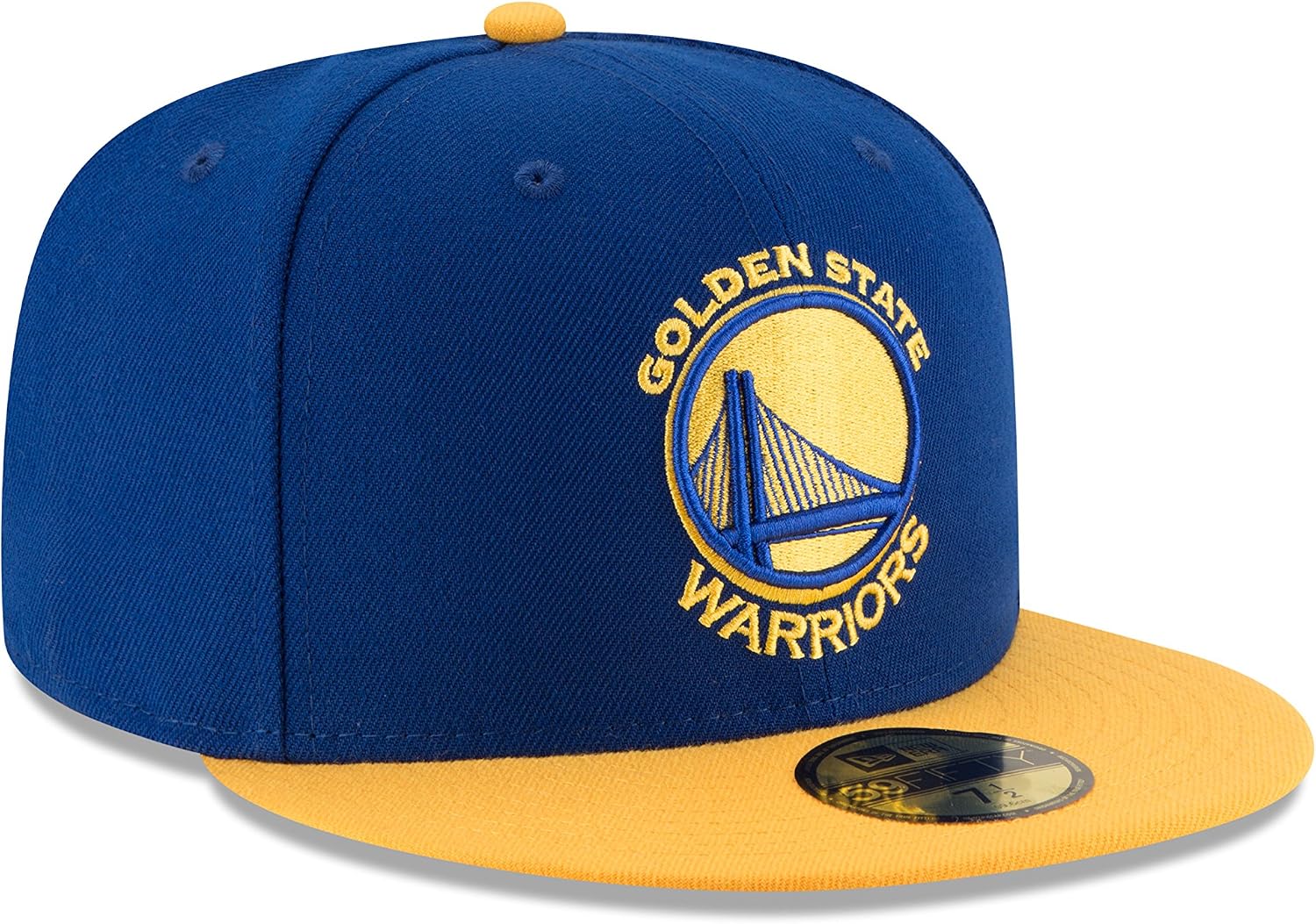 New Era NBA Golden State Warriors Men's 2-Tone 59FIFTY Fitted Cap, 7.625, Royal