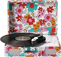 Vista 1 de Crosley CR8005F-GF Cruiser Plus - Tocadiscos de vinilo vintage de 3 velocidades con Bluetooth y maleta con altavoces integrados, diseño floral