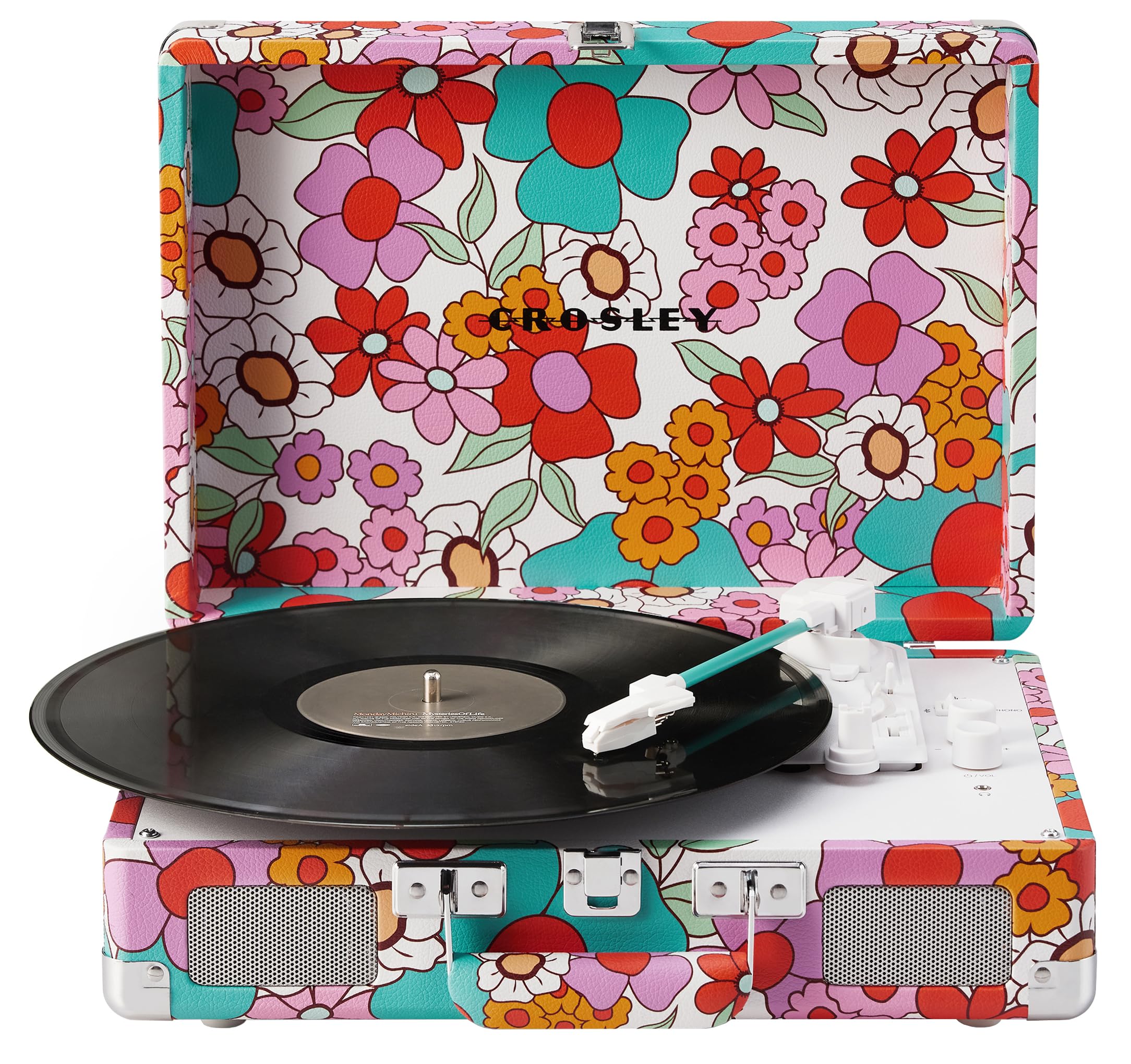 Crosley CR8005F-GF Cruiser Plus Record Player, Groovy Floral
