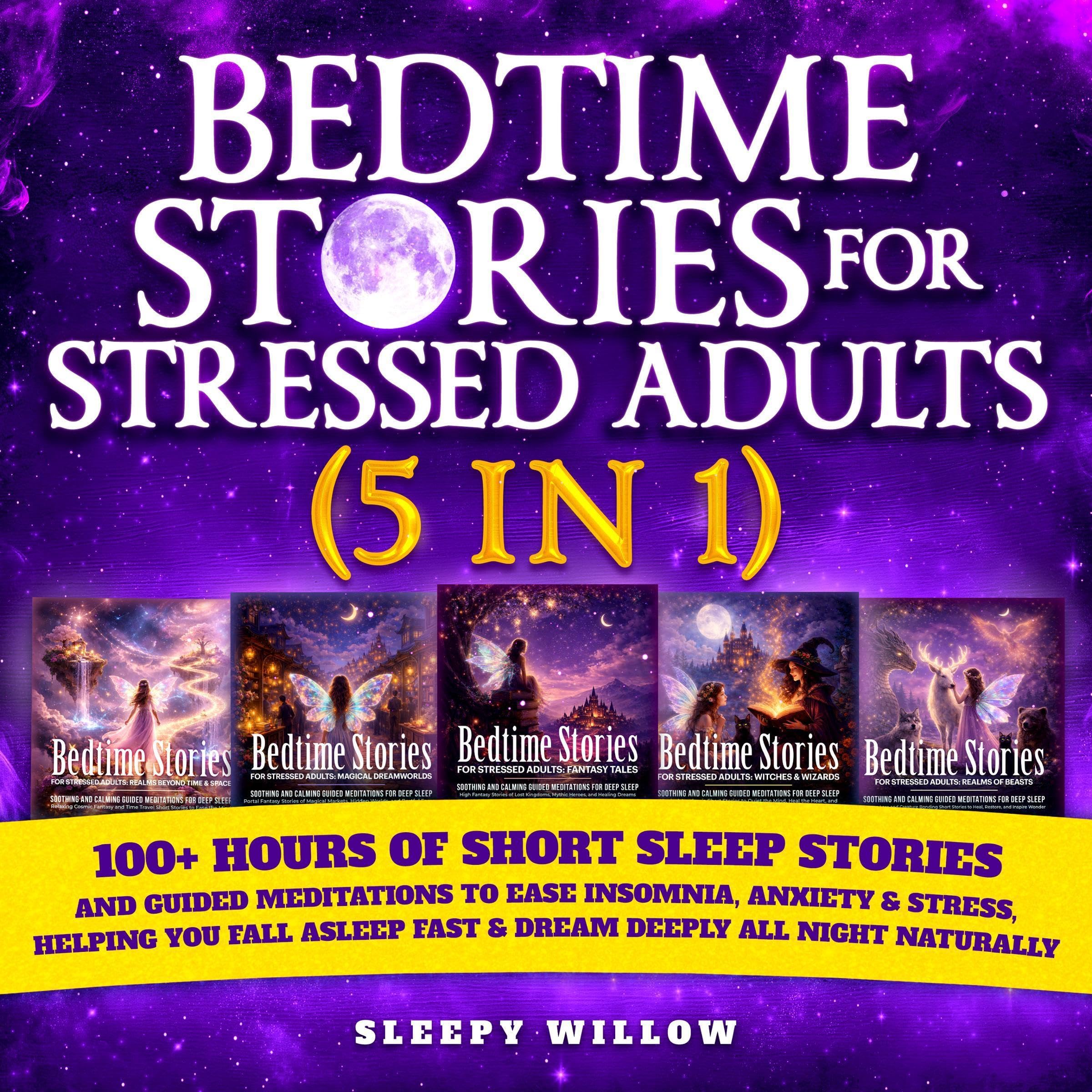 Cover art for Bedtime Stories for Stressed Adults (5 in 1)