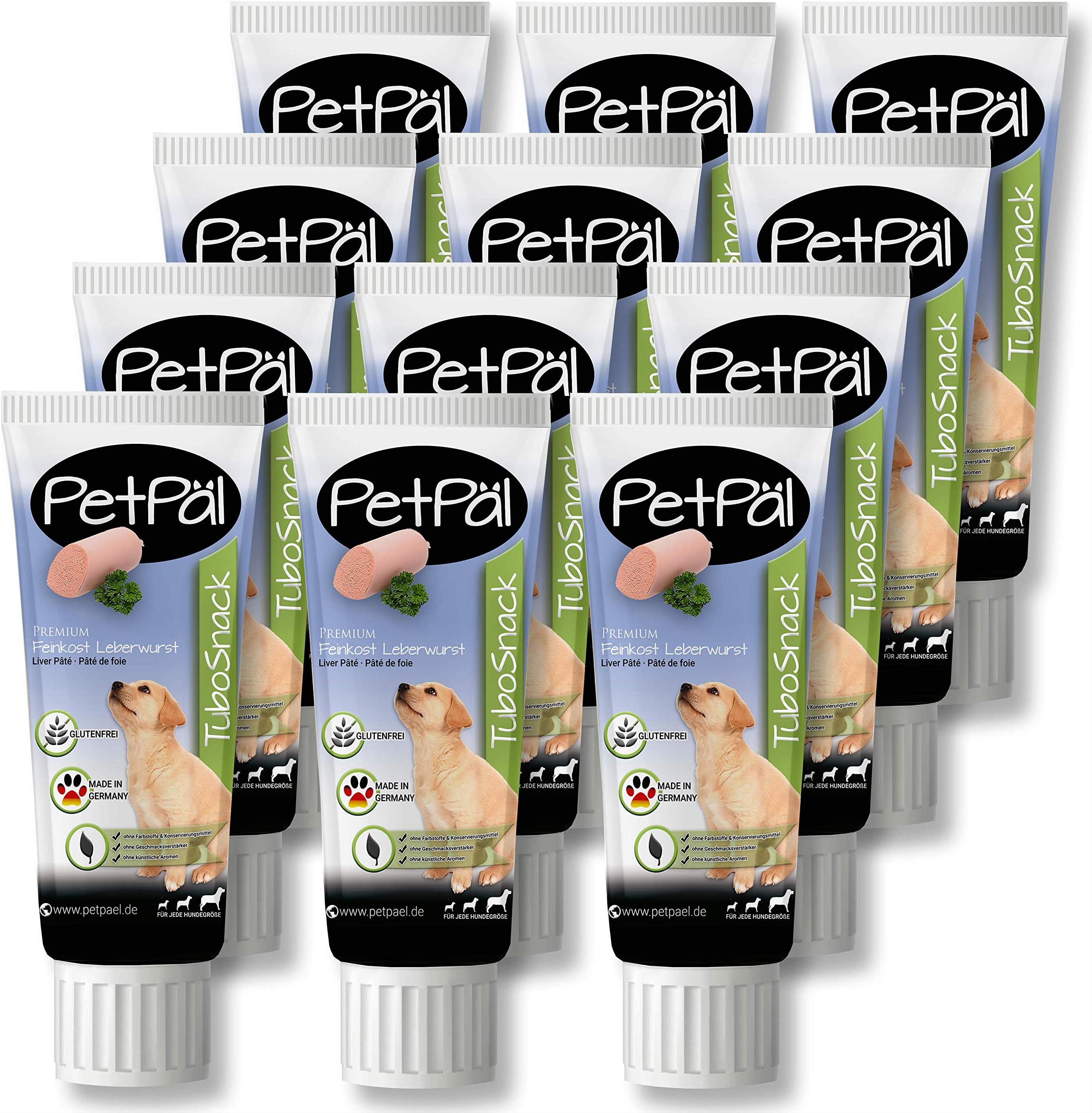 Liver Paste for Dogs “TuboSnack“ - 12x 75g | Premium Liver Treats for Your Dog | Natural Dog Snack Also Great for Puppies - Made in Germany | Grain Free | Easy to Dose