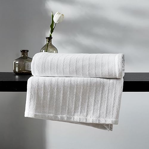 Miniatura 3 de Vera Wang - Manta Queen, ropa de cama de algodón de diseño, ropa de cama lujosa de peso medio para todas las estaciones (todo sobre blanco