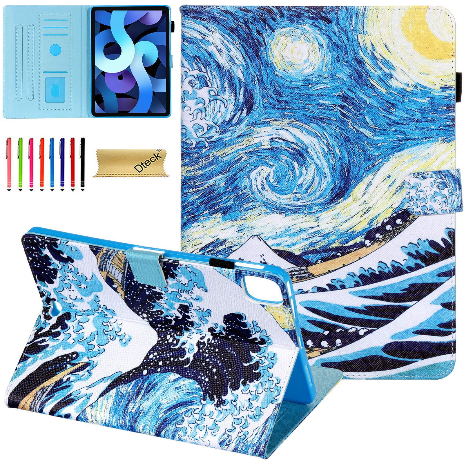 Dteck Case for iPad Air M2 11 inch 2024/ iPad Air 4 2020/iPad Air 5th 2022 10.9"/iPad Pro 11 inch Case,Flip Folio PU Leather Stand Smart Protective