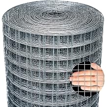 Galvanized Chicken Fence Wire Mesh Roll - 0.5m x 25m 0.9mm Wire Metal Mesh Roll Hardware Cloth, for Garden and Animal Enclosure Chicken Coop Flower Beds Rabbits Wire Fencing