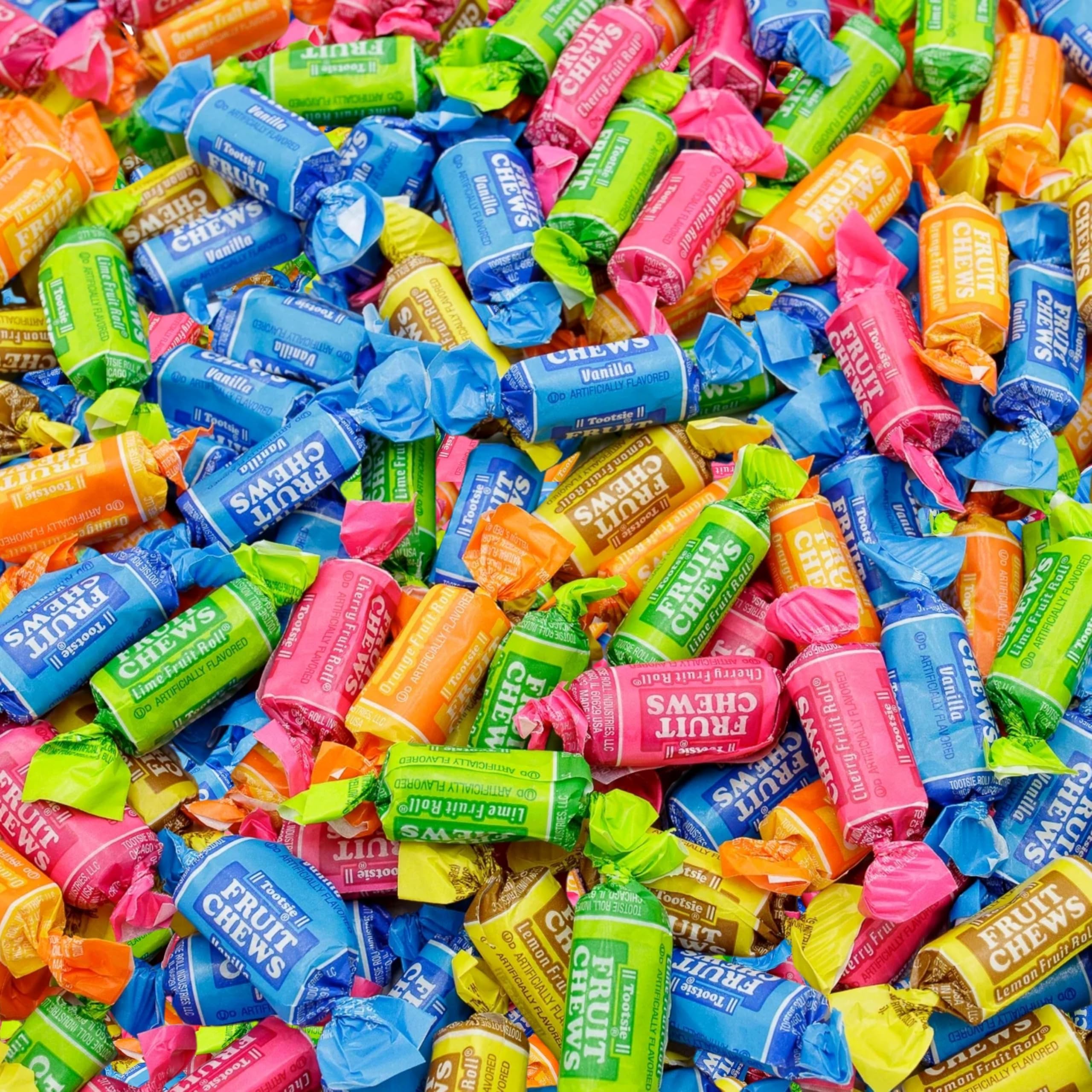 Tootsie Roll Fruit Chews American Holiday Candy Fruity Favorites Party Mix Bag Soft And Chewy Taffy Midgees Individually Wrapped Assorted Flavor Variety 8 Lbs (128 oz) - Made In USA