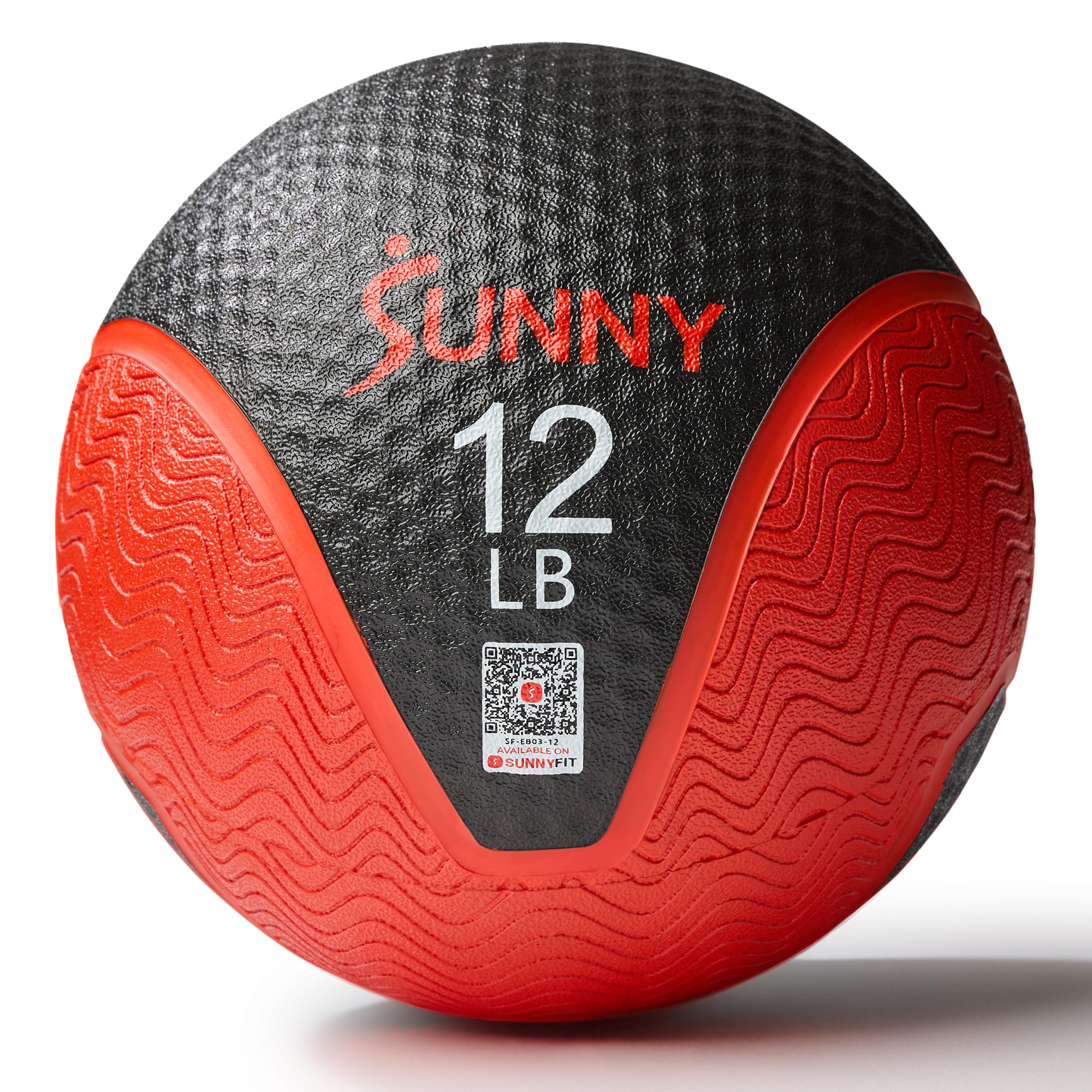Sunny Health &amp; Fitness Medicine Ball with Premium Dual Textured Grip