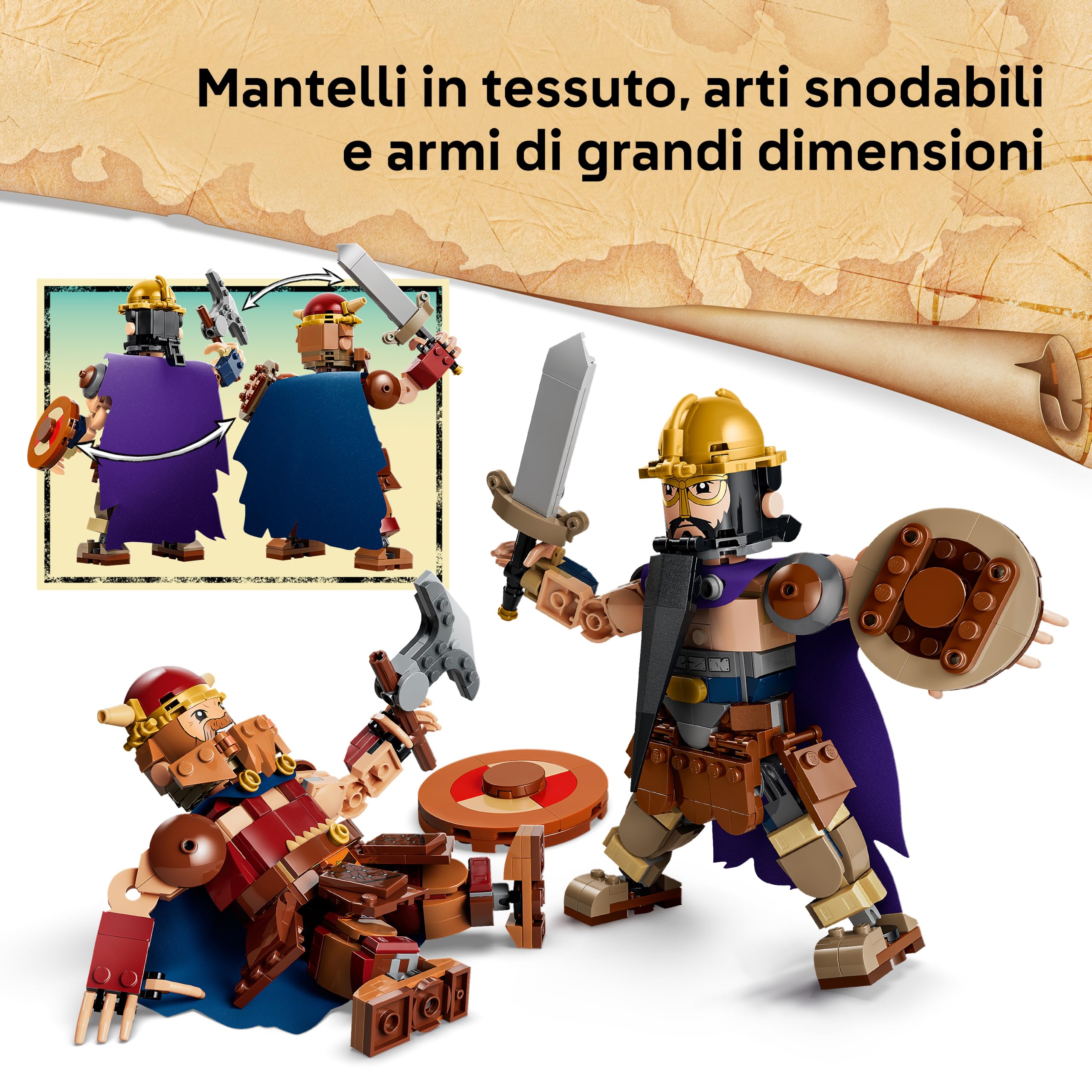LEGO ONE PIECE Dori Contro Brogi – Giganti di Little Garden - Giocattolo Interattivo con 2 Action Figure e 5 Minifigure - Regalo per Bambini, Bambine e Fan da 9 Anni in su - 75644
