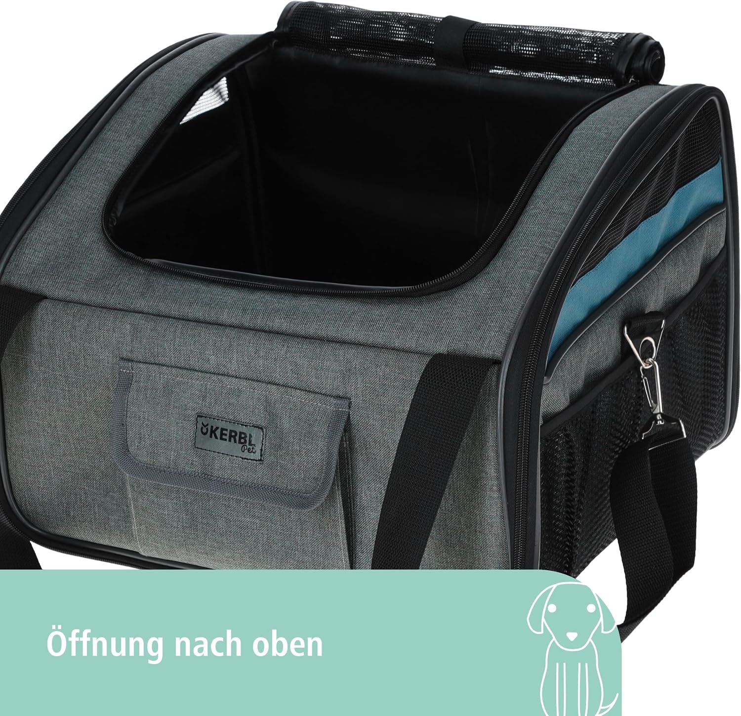 Vacation Car Seat Bag 44 x 35 x 30 cm Grey/Blue, Grey/Blue, Grey / Blue