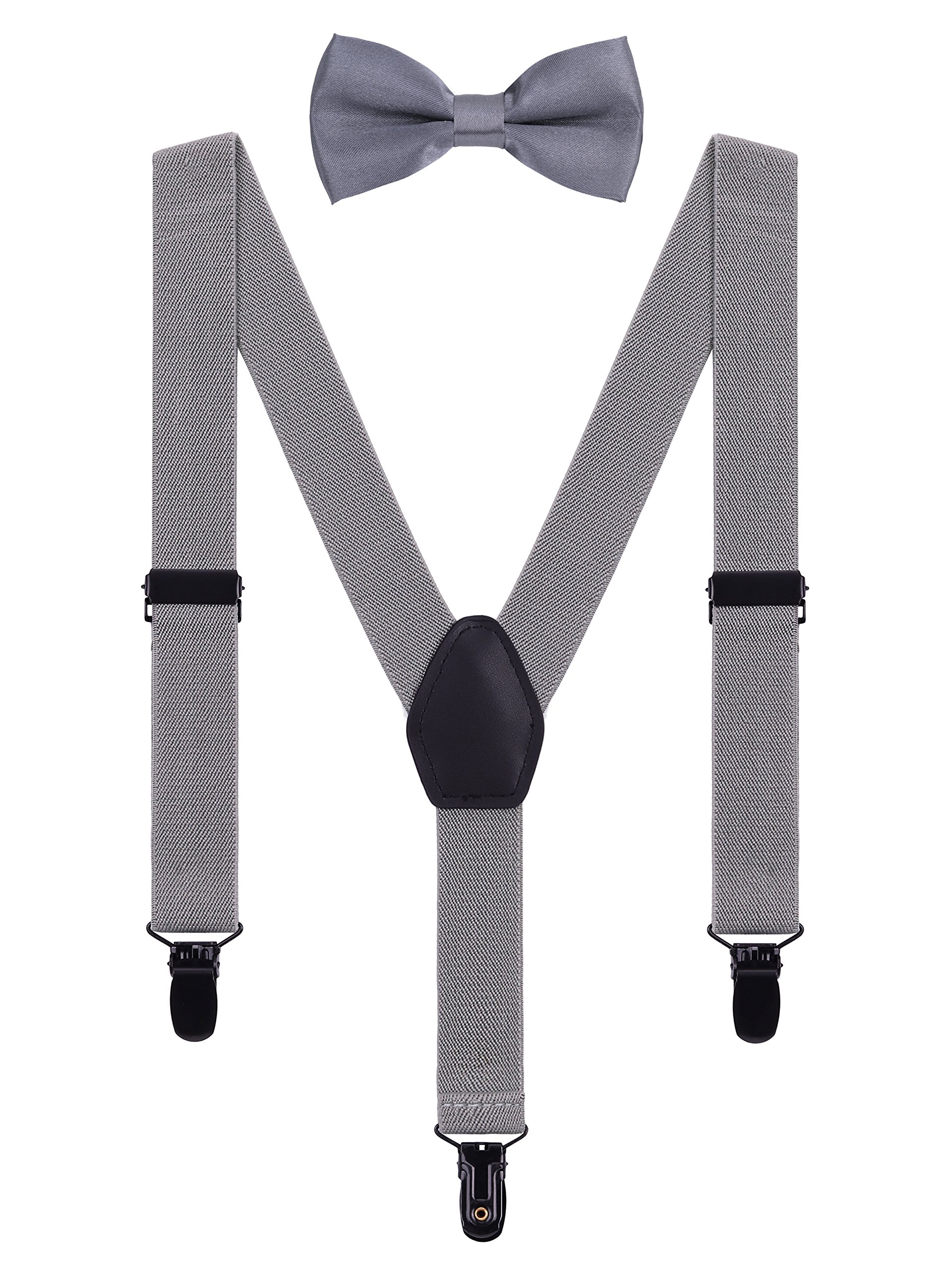Tirantes Pajaritas Conjunto 3 Negro Clips Y-forma Elástico para Niños Bebé 1-5 Años