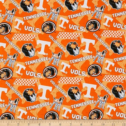 NCAA Tennessee Volunteers Tone on Tone Cotton, Fabric by the Yard