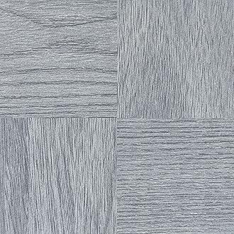 Floor Tiles Self Adhesive, Vinyl Flooring Peel and Stick Floor Tiles, Grey Wood Effect for Kitchen Bathroom Living Room Waterproof 30X30cm 8pcs