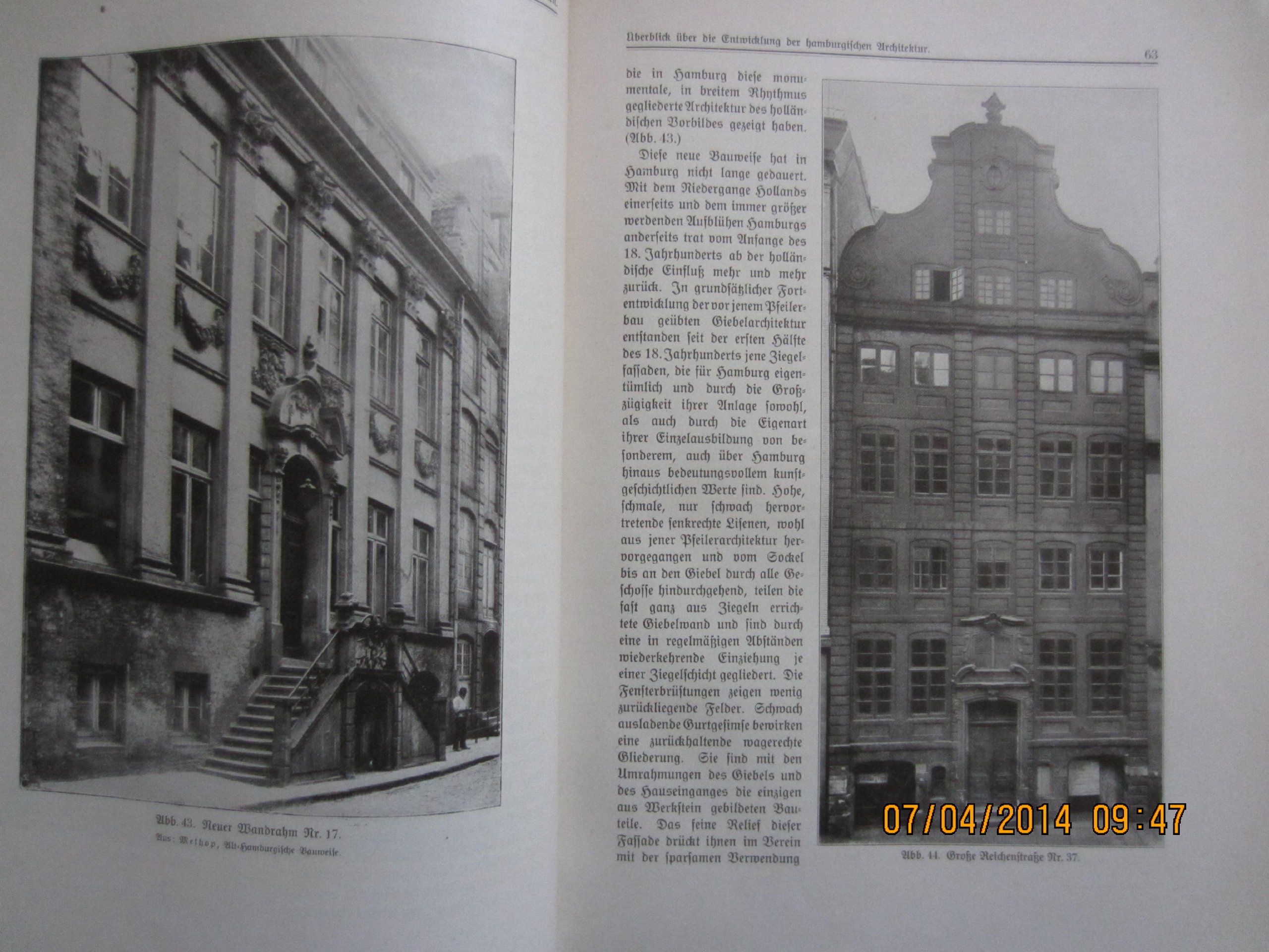 Hamburg und seine Bauten unter Berücksichtigung der Nachbarstädte Altona und Wandsbek 1914. Band 1 und 2