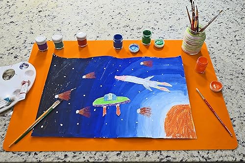 Miniatura 17 de Gasare - Juego de 2 manteles de silicón extra grandes, extra gruesos, protectores de encimeras, resistentes al calor, antiderrapantes, impermeables