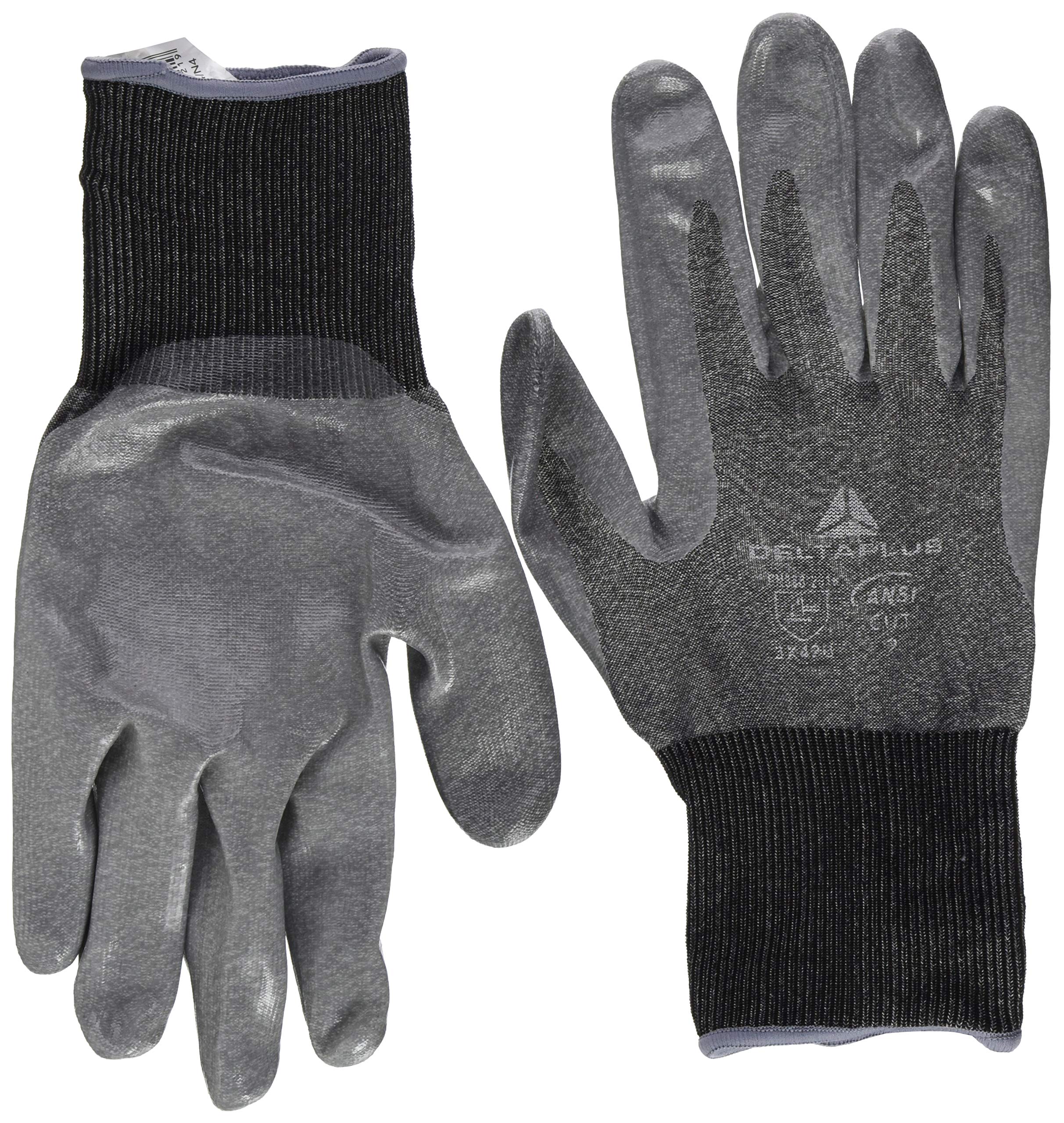 Delta Plus VECUT36GR11 Softnocut Finely Knitted Gloves Nitrile Coated Palm - Grey - 11-120 Gloves