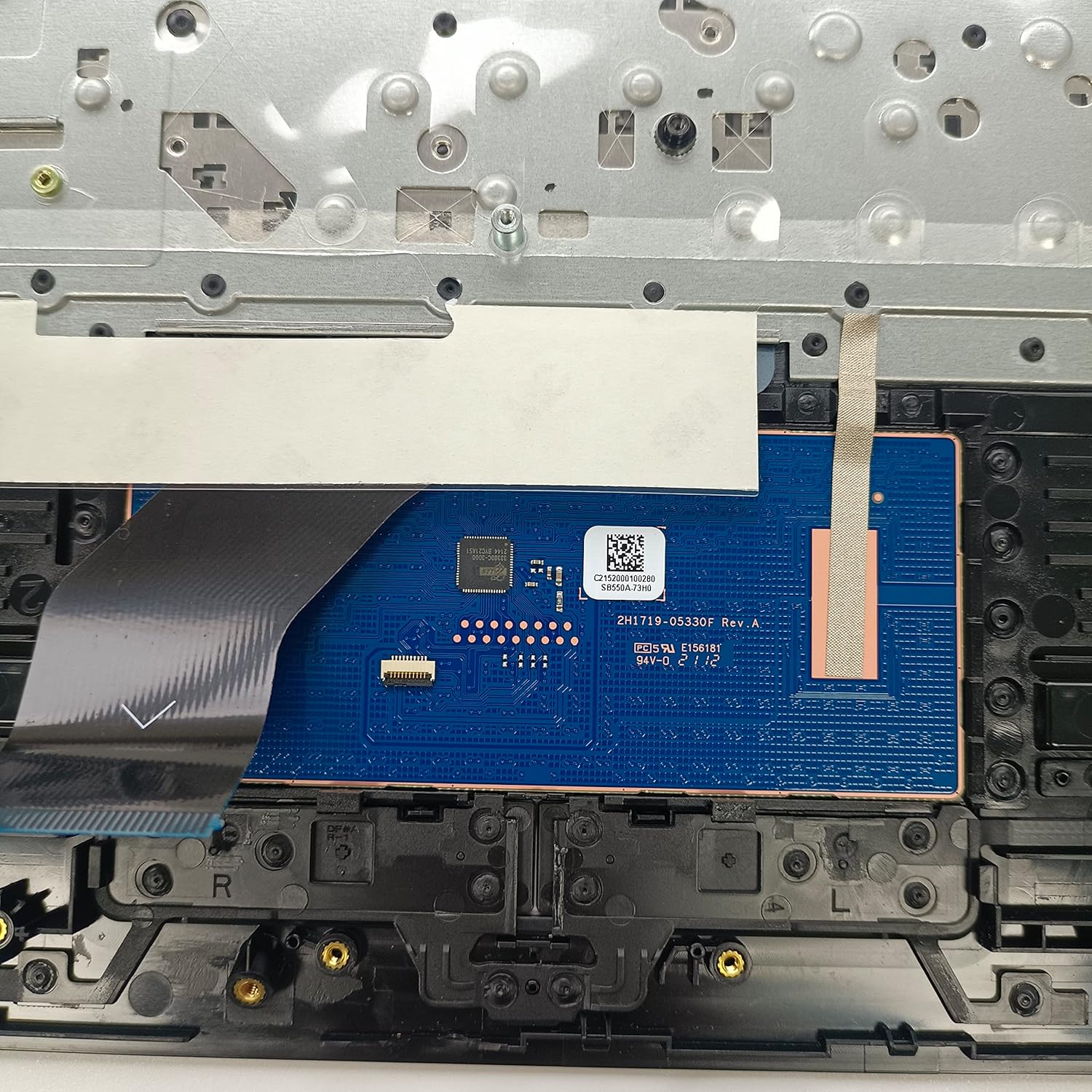 Replacement Laptop Upper Case Palmrest Non-Backlit Keyboard Non-PTP(73H0) Touchpad Assembly Part for HP Laptop 17-CA 17 by 17T-BY000 17Z-CA100 17z-CA000 L22751-001 6070B1308101 Black