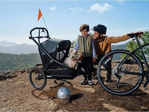 Miniatura 11 de Baby Jogger Kit de conversión de remolque de bicicleta, compatible con cochecito City Prix, incluye enganche de remolque, acoplador y bandera de