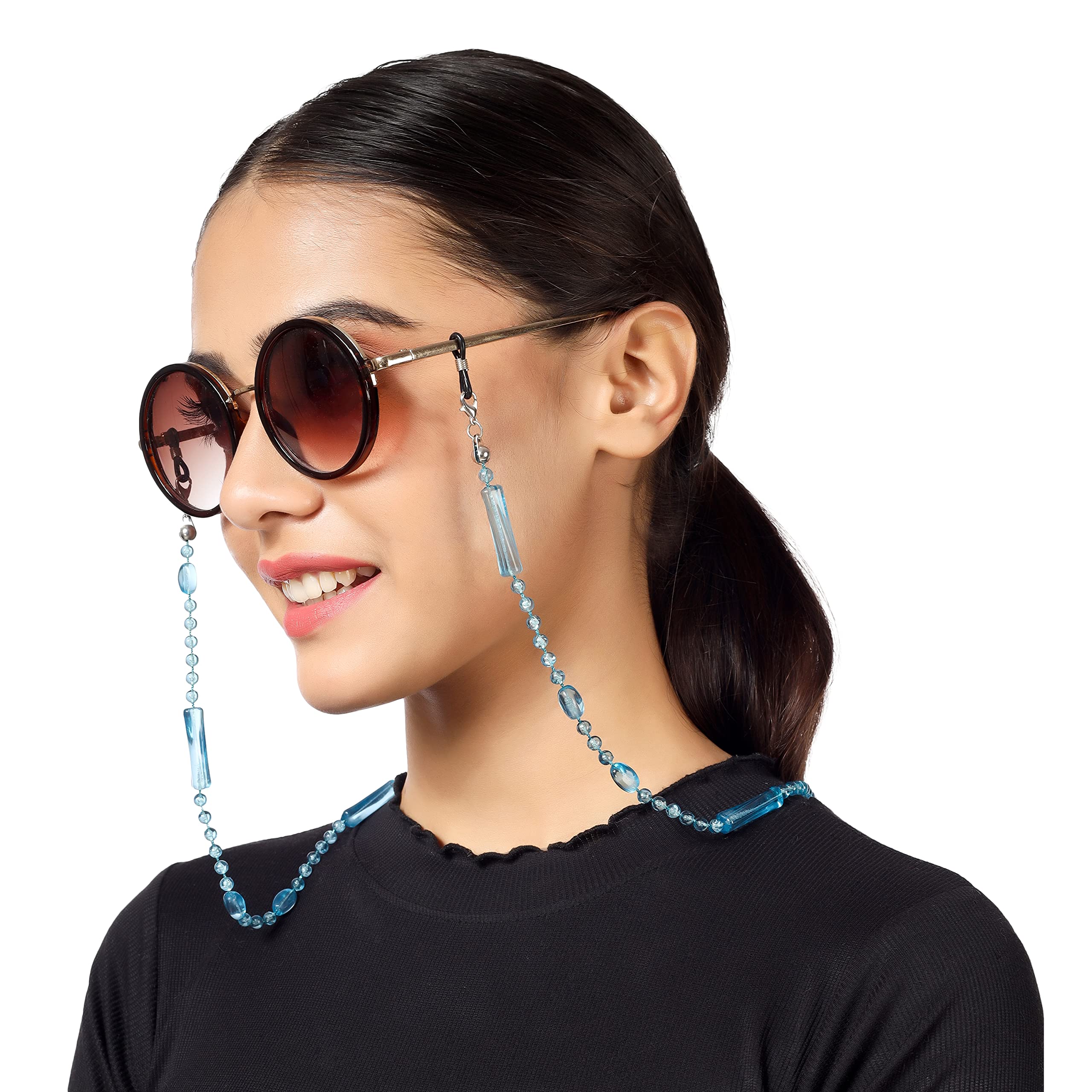 vision Unisex Adult Beads Eyeglass Holder Strap Cord | New Chain Adjust on Sunglasses | Anti-slip Retainer Lanyard String Eyewear Frame | Specs Mask Chains-image-29