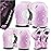 SKATEWIZ Knee and Elbow Pads for Kids 8-14 - Impact Size S Pink White - Knee Pads for Kids - Wrist Guards for Skating Scooter Roller Skates Skateboard - Ice Skates Ages 6-12