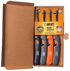 BIC Multi Purpose Lighter with Long Flex Wand Great Lighter for Candles Grills and Fireplaces 4 Count Pack