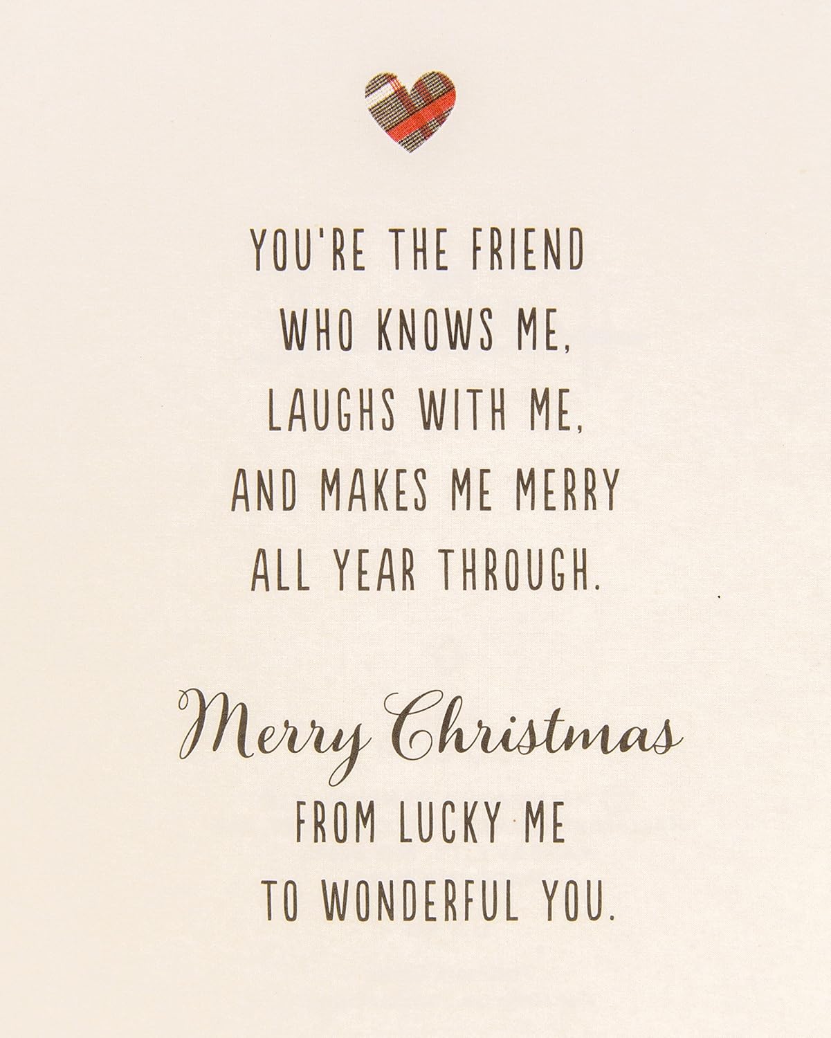 Hallmark Christmas Card for Friend (Glitter Bow)