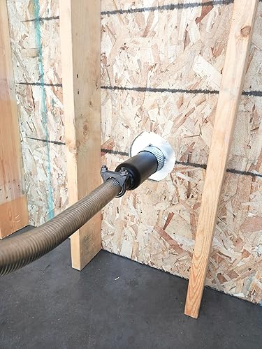 Miniatura 5 de Kit de silenciador de extensión de escape para generador con placa de montaje aislada a través de la pared