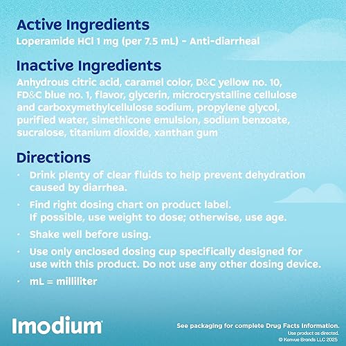 Miniatura 9 de Imodium Medicamento antidiarreico líquido A-D con clorhidrato de loperamida para ayudar a controlar los síntomas de la diarrea debido a la diarrea