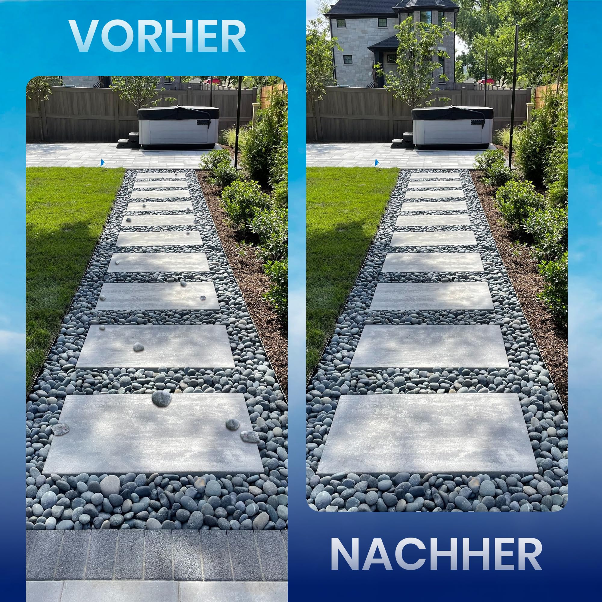 Kiesbinder 10 L | Reparateur für Kieselsteine | Widerstandsfähiges Kies Reparateur Aussen Frostsicher | Perfekt für Kies, Steine und Mulch | Für Wege, Terrassen und Außenbereiche