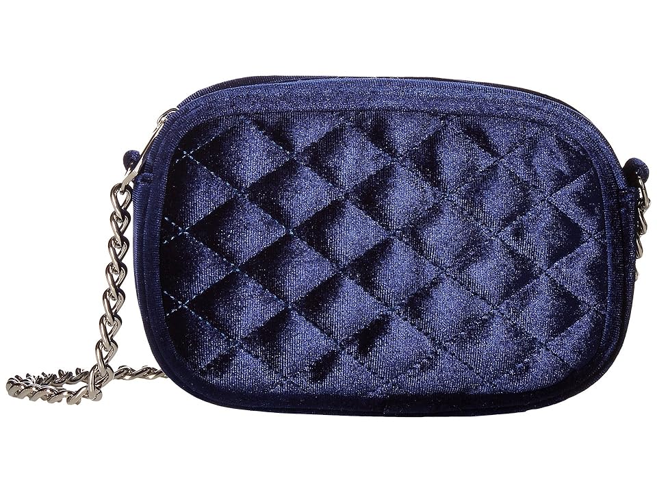 

Jessica McClintock Audrey Quilted Velvet Shoulder Bag (Navy) Shoulder Handbags