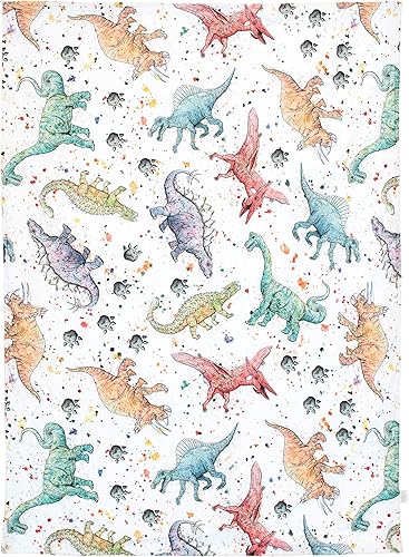 Miniatura 5 de Juego de ropa de cama de dinosaurio  Diseño único de dinosaurios de acuarela para bebé decoración de ropa de cama de regalo