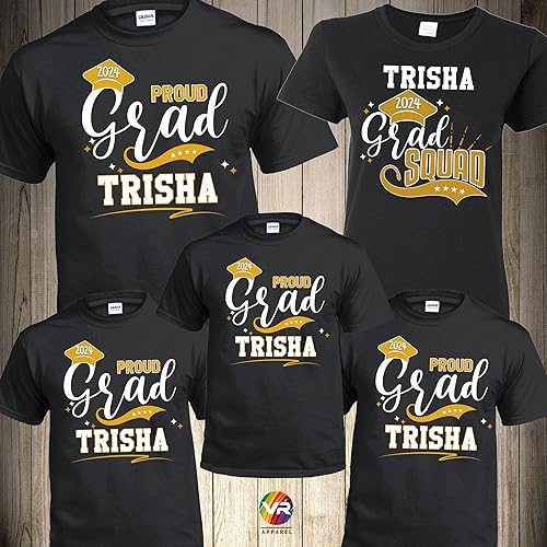 Miniatura 3 de Family Graduation Shirts Matching Graduate Squad Custom Personalized Grad Squad Graduate Proud Graduate Prom Senior Class of 2021 2020