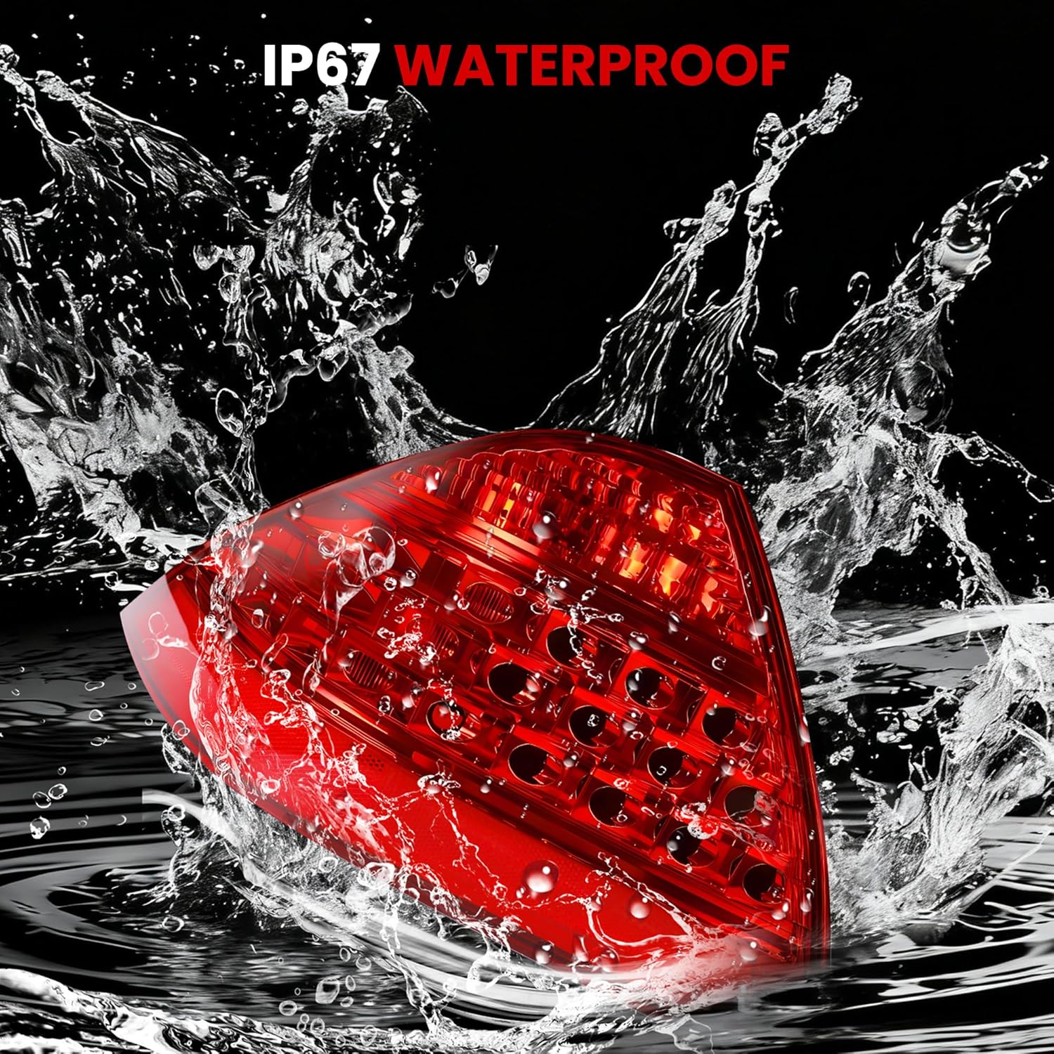Tail Light Assembly Compatible With 2006-2007 Honda Accord Sedan Replacement for HO2818130 33551-SDA-A32 Taillight Rear Lamp