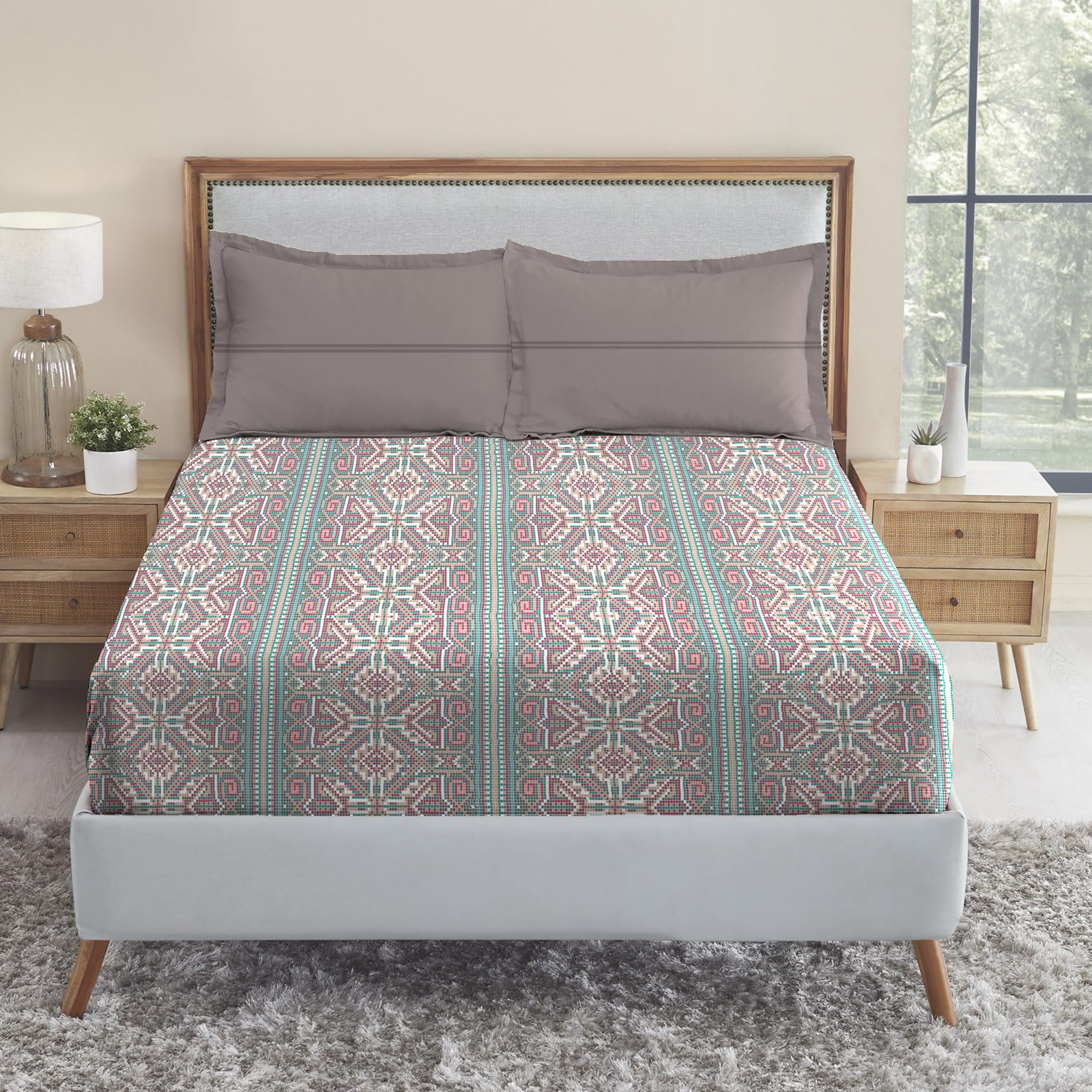 Trident Single Sheet Set, 100% Cotton, 144 Thread Count, Single Size Bedsheet with 1 Pillow Cover, Super Soft, Dusk and Dawn Bedsheets Collection (Tuscany Floral Yellow) (B0C9Q8L56Y) Amazon Price History, Amazon Price Tracker