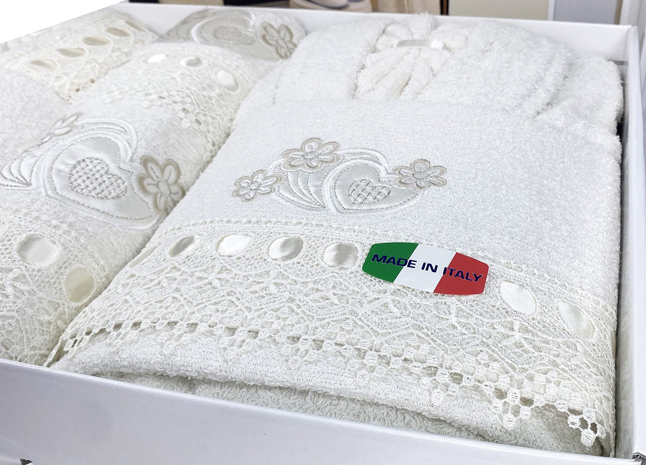 Set Bagno 8 Pezzi Ferlen - Asciugamani E Accappatoi In Cotone Con Stampa Girandola - Foto 2