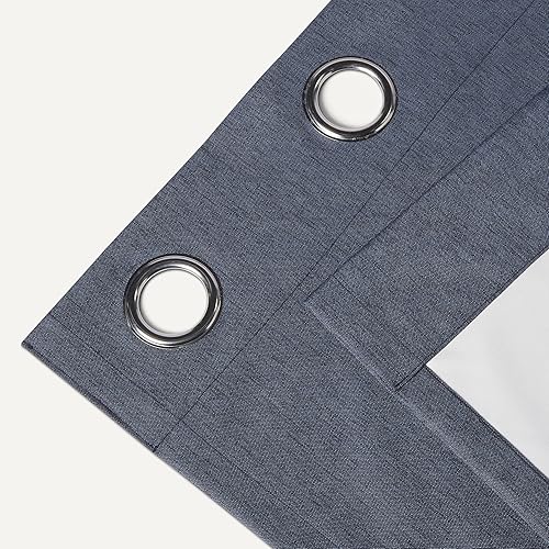 Miniatura 4 de Tienda Basics Cortinas 100% opacas con ojales, 2 paneles, 52 x 96 pulgadas, azul marino
