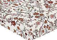 Vista 3 de Sweet Jojo Designs Marfil y naranja Boho Vintage Floral Girl Baby Sábana bajera para cuna para bebé, recién nacido, cuarto de bebé, cama de niño