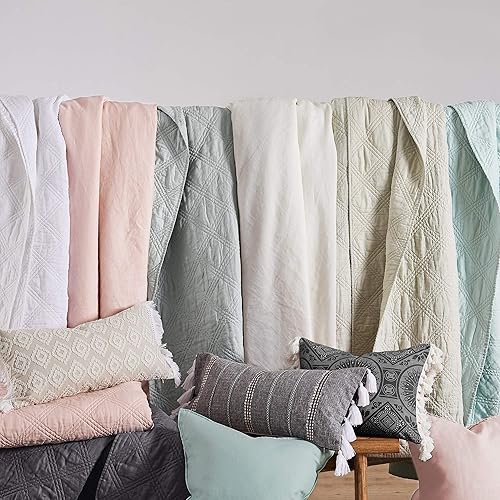 Miniatura 5 de Levtex Home - 100% lino delantero100% algodón parte trasera - Edredón King - Lino lavado - Blanco - Tamaño edredón (106 x 92 pulgadas)