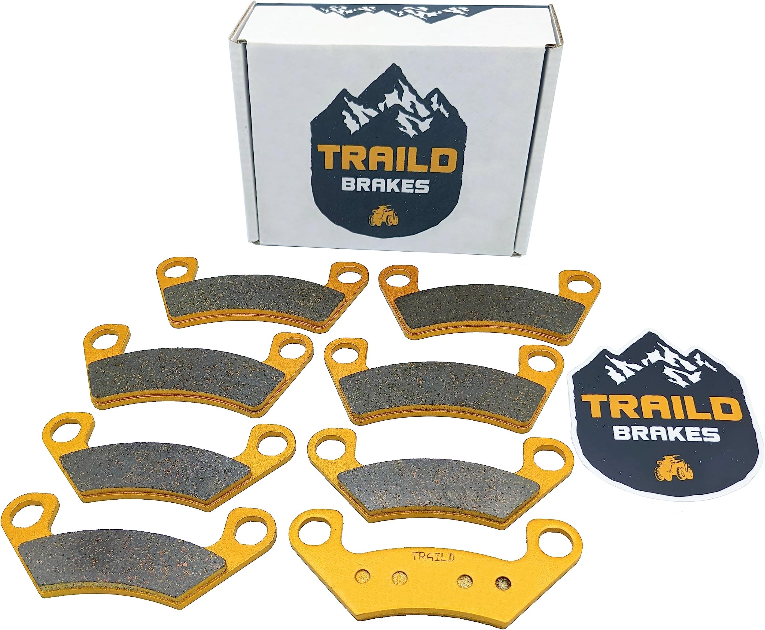 Traild Ceramic Brake Pad Set for John Deere Gator XUV550/XUV560/XUV590/XUV835/XUV865/RSX860 Front & Rear