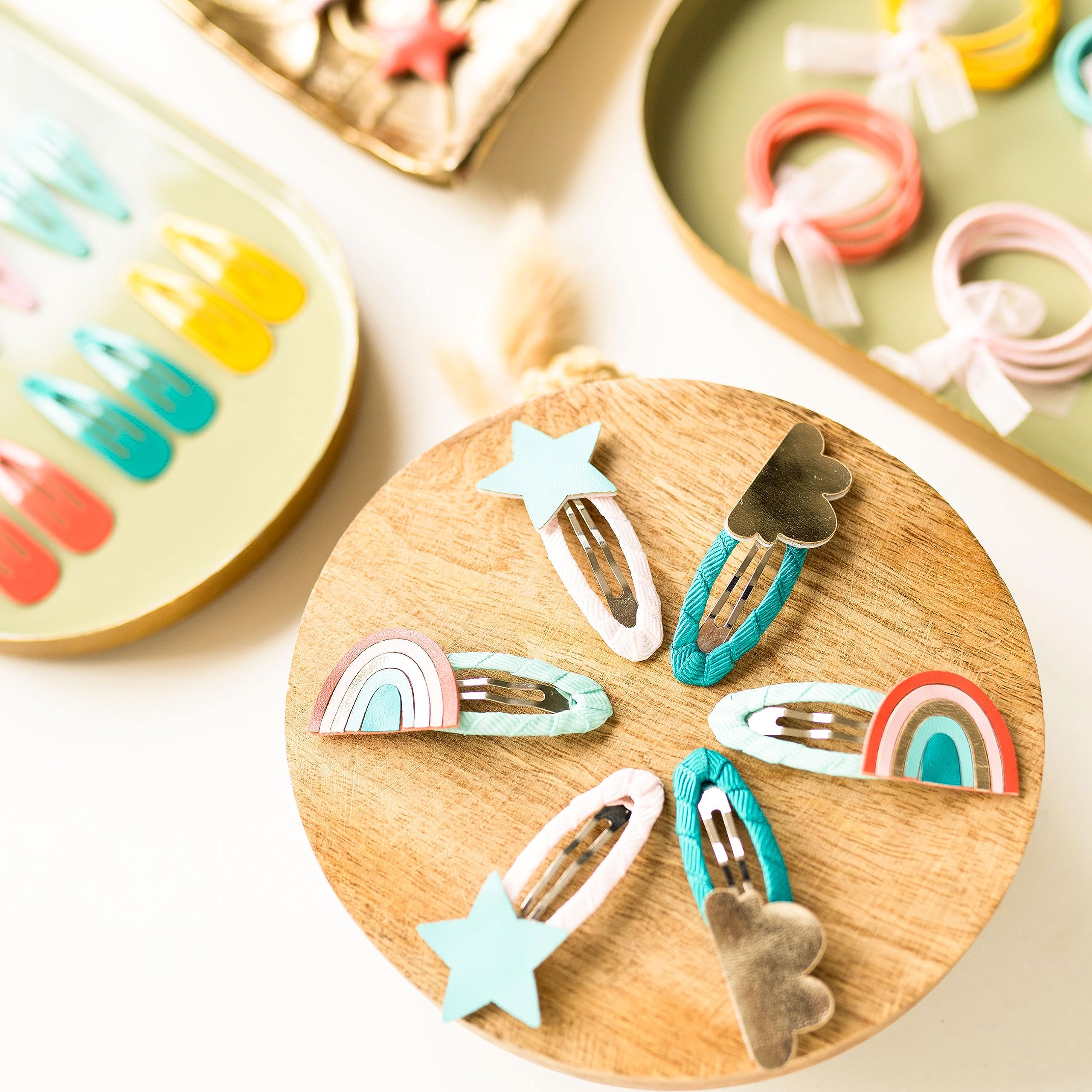 Papierdrachen Special 48 Hair Clips and Hair Bobbles in Many Colours, Durable and Robust - Image 4