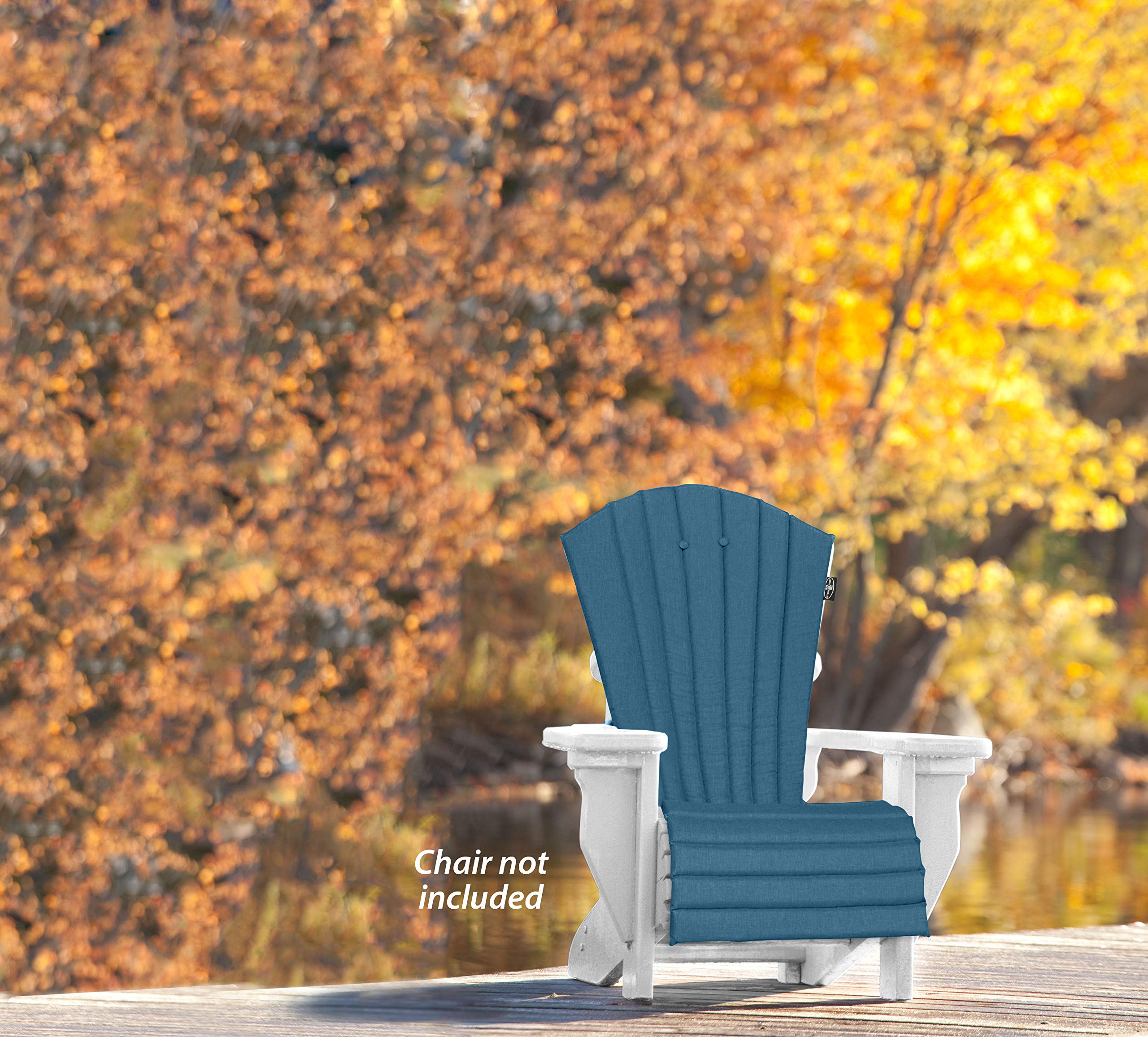 JCA Outdoor AllWeather Patio Chair seat Cushion, Quick Drying Olefin Fabric Adirondack Chair